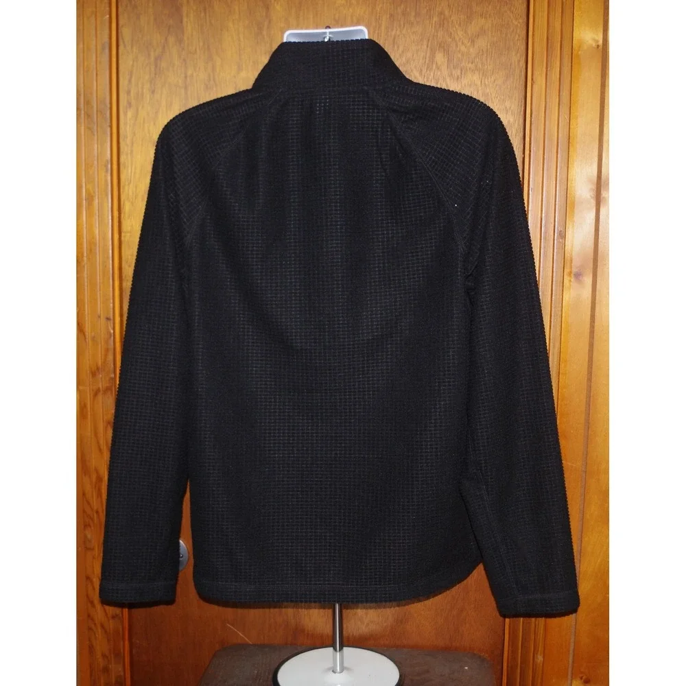 NWT Old Navy Men's Medium‎ Go-Recycled Grid Fleece Quarter Zip Pullover Black